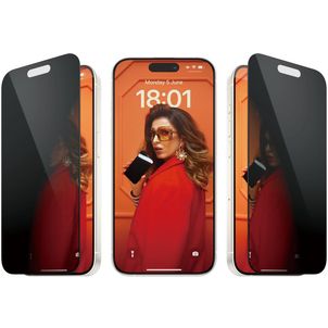 PanzerGlass Ultra-Wide Fit iPhone 15 Pro Gehärtetes Glas Displayschutz Privacy - Hüllenfreundlich + Applikator