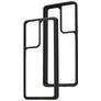 Mobiparts Rugged Clear Samsung Galaxy S21 Ultra Hülle Hardcase Backcover Stoßfest - Transparent / Schwarz