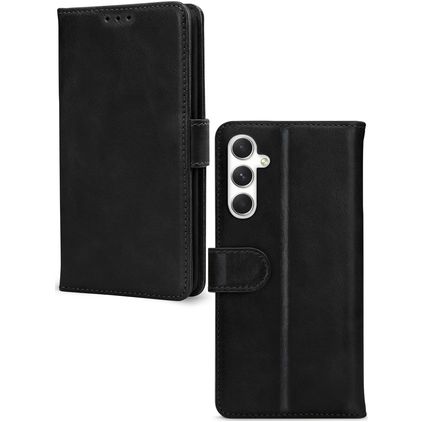 Mobilize Wallet Samsung Galaxy A54 Hülle Echtes Leder Klapphülle Geldbörse - Schwarz