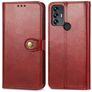 Mobigear Snap Button TCL 30 SE Hülle Klapphülle Geldbörse - Rot