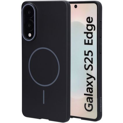 Mobiparts Slim Line Samsung Galaxy S25 Edge MagSafe Hülle Hardcase Backcover - Onyx Black