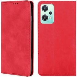 Mobigear Retro Slim OnePlus Nord CE 2 Lite 5G Hülle Klapphülle Geldbörse - Rot