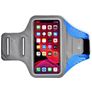 Mobigear Easy Fit Handyhalterung Joggen Samsung Galaxy S24 Ultra Sporthülle Neopren Sportarmband - Blau