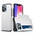 Mobigear Card iPhone 14 Pro Hülle Hardcase Backcover Stoßfest mit Kartenhalter - Weiß