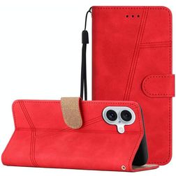 Mobigear Stitch iPhone 17 Klapphülle Portemonnaie - Rot