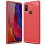 Mobigear Brushed Slim Xiaomi Mi 8 SE Hülle Flexibles TPU Backcover - Rot