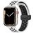 Mobigear Sport Plus Mag Silikon Apple Watch Armband Magnetverschluss - 42/41/40/38 mm - Schwarz / Weiß