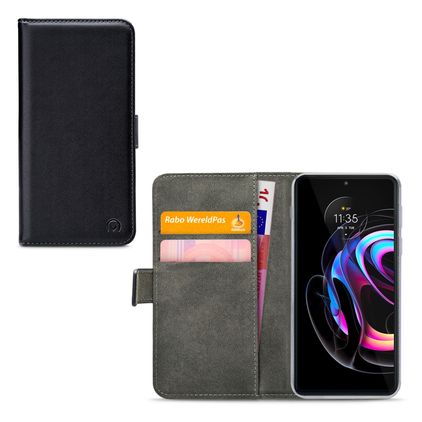 Mobilize Classic Gelly Wallet Motorola Edge 20 Hülle Klapphülle Geldbörse - Schwarz