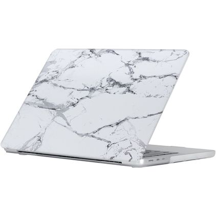 Mobigear Marble MacBook Air 15 Zoll (2023-2026) Hardcase Hülle MacBook Case - Weiß - Model A2941 / A3114 / A3241 / A3448