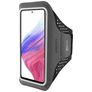 Mobiparts Comfort Fit Handyhalterung Joggen Samsung Galaxy A53 Sporthülle Neopren Sportarmband - Schwarz