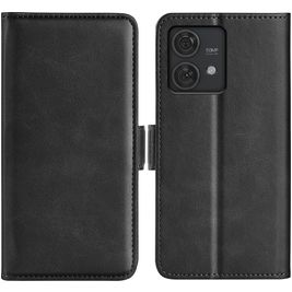 Mobigear Slim Magnet Motorola Edge 40 Neo Hülle Klapphülle Geldbörse - Schwarz