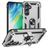Mobigear Armor ring Samsung Galaxy S24 FE Hülle Hardcase Backcover Stoßfest mit Ringhalter - Silber