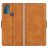 Mobigear Slim Magnet Motorola Moto G50 Hülle Klapphülle Geldbörse - Cognac