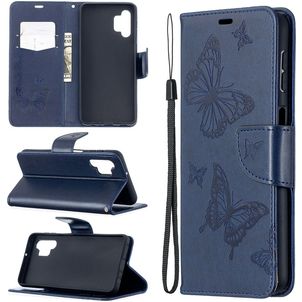 Mobigear Butterfly Samsung Galaxy A32 5G Klapphülle Portemonnaie - Blau