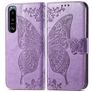 Mobigear Butterfly Sony Xperia 5 IV Hülle Klapphülle Geldbörse - Lila