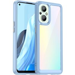Mobigear Crystal OPPO Reno 7 Lite Hülle Hardcase Backcover - Transparent / Blau