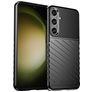 Mobigear Groove Samsung Galaxy S24 Plus Hülle Flexibles TPU Backcover - Schwarz