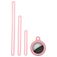 Mobigear Lanyard Apple AirTag Hülle Flexibles Silikon - Pink