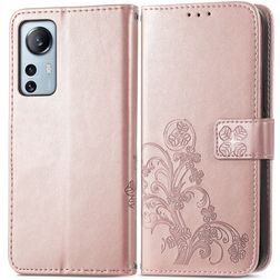 Mobigear Clover Xiaomi 12 Lite Hülle Klapphülle Geldbörse - Roségold