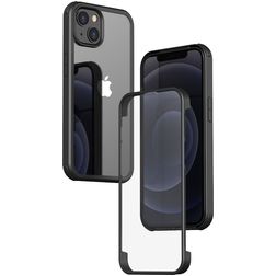 Valenta Full Cover iPhone 14 Plus Hülle Gehärtetes Glas Backcover Stoßfest - Transparent / Schwarz