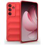 Mobigear Bumpy Samsung Galaxy S25 FE Hülle Flexibles TPU Backcover - Rot