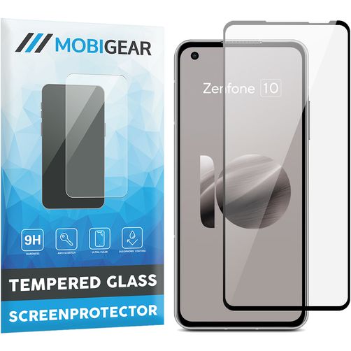 Mobigear Premium ASUS Zenfone 10 Panzerglas Gehärtetes Glas Displayschutz - Hüllenfreundlich - Schwarz