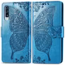 Mobigear Butterfly Samsung Galaxy A50 Hülle Klapphülle Geldbörse - Blau