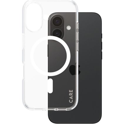 CARE by PanzerGlass Urban Combat iPhone 16 MagSafe Hardcase Backcover - Transparent / Weiß