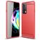 Mobigear Brushed Slim Motorola Edge 20 Hülle Flexibles TPU Backcover - Rot