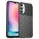 Mobigear Groove Samsung Galaxy A24 Hülle Flexibles TPU Backcover - Schwarz