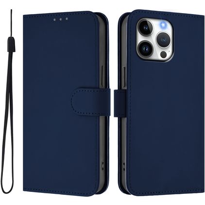 Mobigear Urban Wallet iPhone 16 Pro Max Hülle Klapphülle Geldbörse - Marineblau