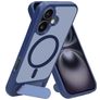Mobiparts Hardcover iPhone 16 MagSafe Hülle Hardcase Backcover mit Ständer - Satin Blue