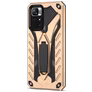 Mobigear Armor Stand Xiaomi Redmi Note 11T Hülle Hardcase Backcover Stoßfest mit Ständer - Gold
