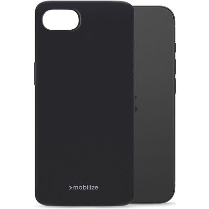 Mobilize Rubber Gelly iPhone 17e Hülle Flexibles TPU Backcover - Schwarz