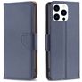 Mobigear Excellent iPhone 16 Pro Hülle Klapphülle Geldbörse - Blau