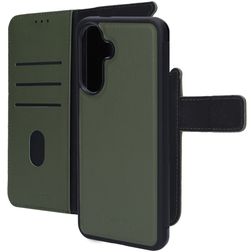 Mobiparts Samsung Galaxy A56 Hülle Echtes Leder Abnehmbare 2in1 Klapphülle Geldbörse - Grün