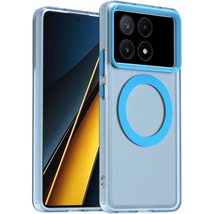 Mobigear Shockproof POCO X6 Pro MagSafe Hülle Hardcase Backcover - Blau