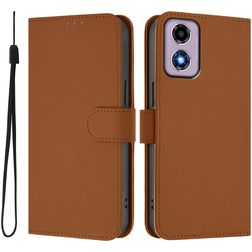 Mobigear Urban Wallet Motorola Moto E14 Hülle Klapphülle Geldbörse - Braun