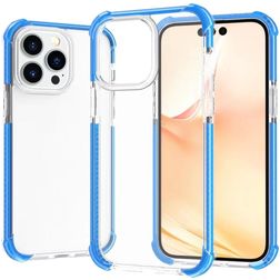 Mobigear Full Bumper iPhone 14 Pro Hülle Hardcase Backcover Stoßfest - Transparent / Blau