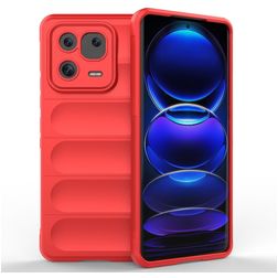 Mobigear Bumpy Xiaomi 13 Pro Hülle Flexibles TPU Backcover - Rot