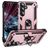 Mobigear Armor ring Samsung Galaxy S25 FE Hülle Hardcase Backcover Stoßfest mit Ringhalter - Roségold