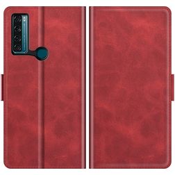 Mobigear Slim Magnet TCL 20 SE Hülle Klapphülle Geldbörse - Rot