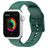 Mobigear Dashed Silikon Apple Watch Armband Dornschließe - 42/41/40/38 mm - Grün
