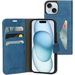 Mobiparts Classic Wallet iPhone 15 Hülle Klapphülle Geldbörse - Steel Blue