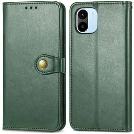 Mobigear Snap Button Xiaomi Redmi A1 4G Hülle Klapphülle Geldbörse - Grün