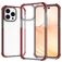 Mobigear Full Bumper iPhone 14 Pro Hülle Hardcase Backcover Stoßfest - Transparent / Rot