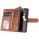 Mobigear Zipper iPhone 12 Hülle Klapphülle Geldbörse - Braun