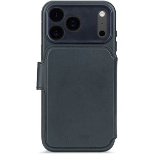 Decoded Detachable Wallet iPhone 17 Pro MagSafe Hülle Echtes Leder Abnehmbare 2in1 Klapphülle Geldbörse - Navy Shadow
