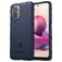 Mobigear Rugged Shield POCO M5s Hülle Flexibles TPU Backcover Stoßfest - Blau