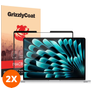 GrizzlyCoat Premium MacBook Air 13 Zoll (2022-2026) Displayschutz Schutzfolie - Hüllenfreundlich (2er Pack)